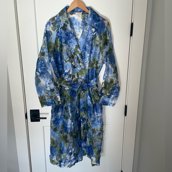 Floral Trench Coat, Anthropologie - If By Sea, Size Large - Picture 11 of 15